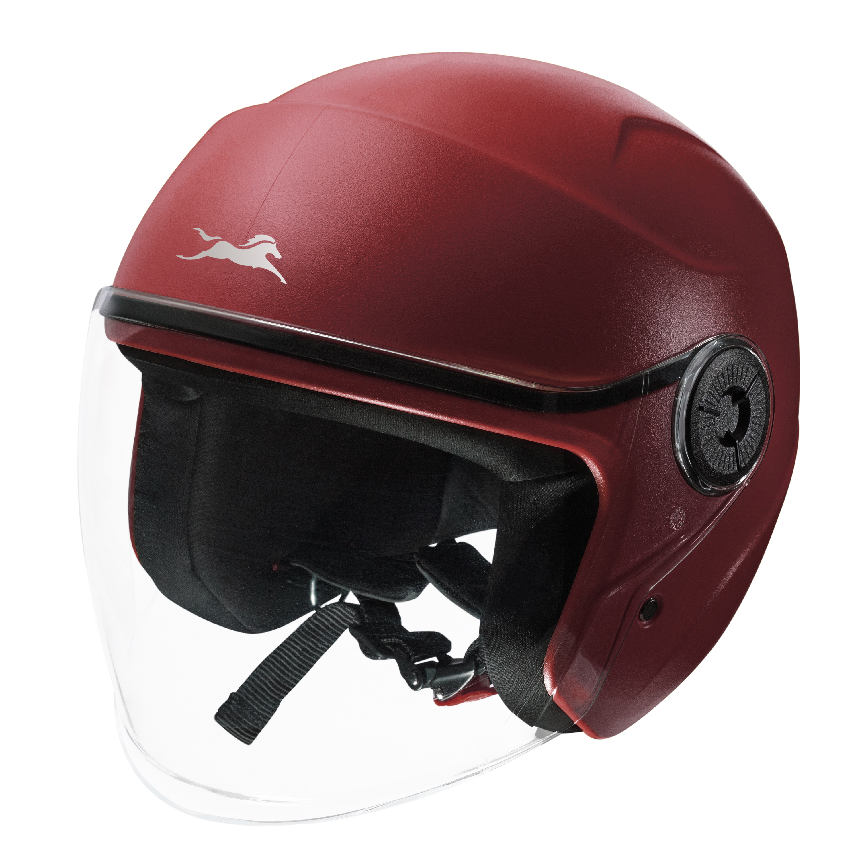TVS Ace ISI Certified Open Face Matte Finish Helmet with Full Coverage Visor for Men and Women | Available in Eight Colors